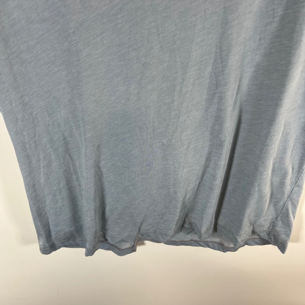 AllSaints Ashley Devo Tee Sky Blue Front Knot Cotton Blend T-Shirt Medium casual - Picture 9 of 10